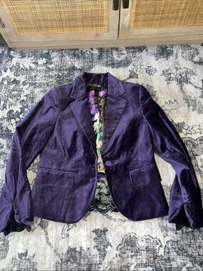 Apostrophe Deep Purple Velvet Blazer